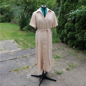 Zara Beige Raglan Sleeve Dress